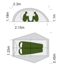 Exped Mira II HL -Camping Verkäufe Mira2 grund