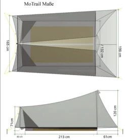 Tarptent MoTrail Mit Front Und Rearpole -Camping Verkäufe MoTrail masse