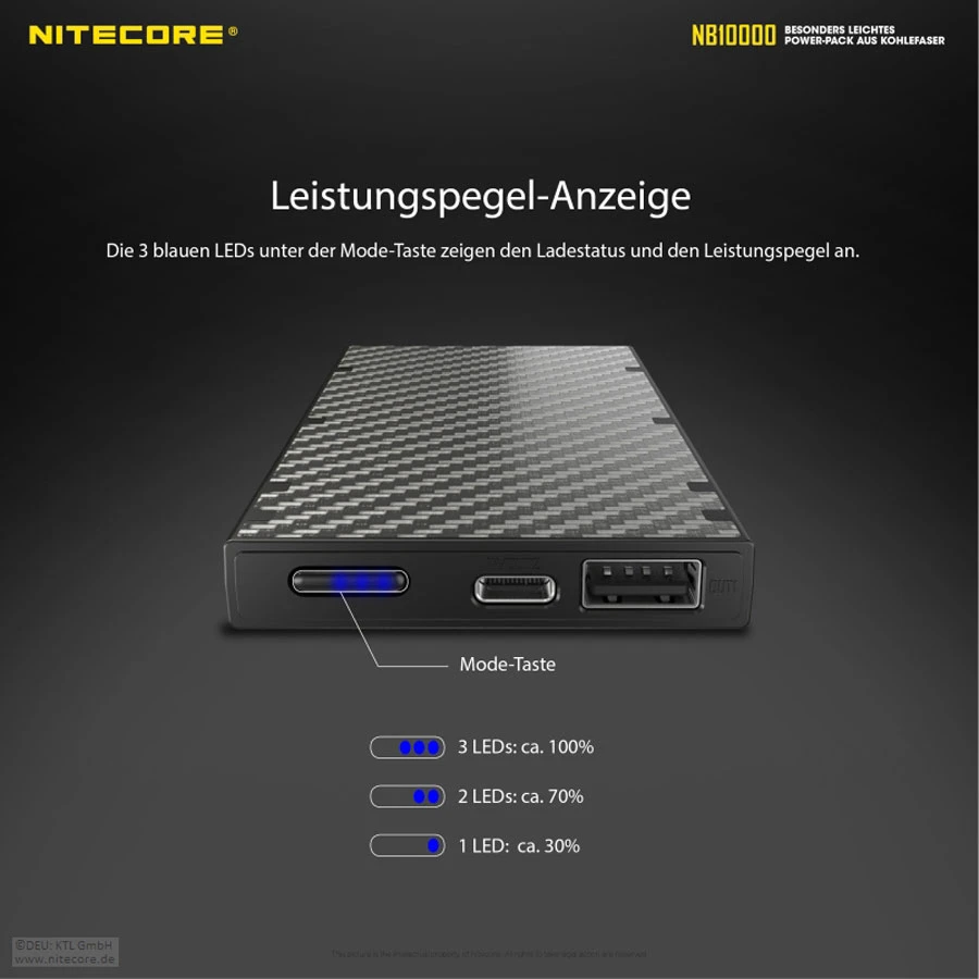 Nitecore Powerbank NB10000 V2 - 10000mAh 3 Nitecore Powerbank NB10000 V2 - 10000mAh – Bild 3