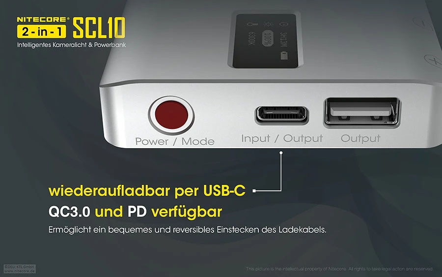 Nitecore Powerbank Mit Licht SLC10 6 Nitecore Powerbank Mit Licht SLC10 – Bild 6