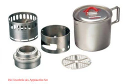 Evernew Ti Mug Pot 500 Stove Set Aka Appalachian Set -Camping Verkäufe eca268r