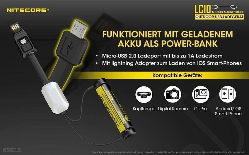 Nitecore Akkulader USB LC10 5 Nitecore Akkulader USB LC10 – Bild 5