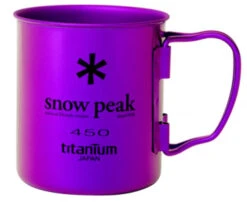 Snowpeak Single Cup 450 Titan Elox -Camping Verkäufe mg 043purple